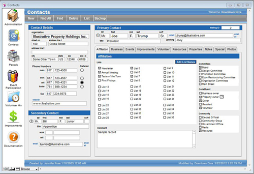 Main Streets Database Template slideshow